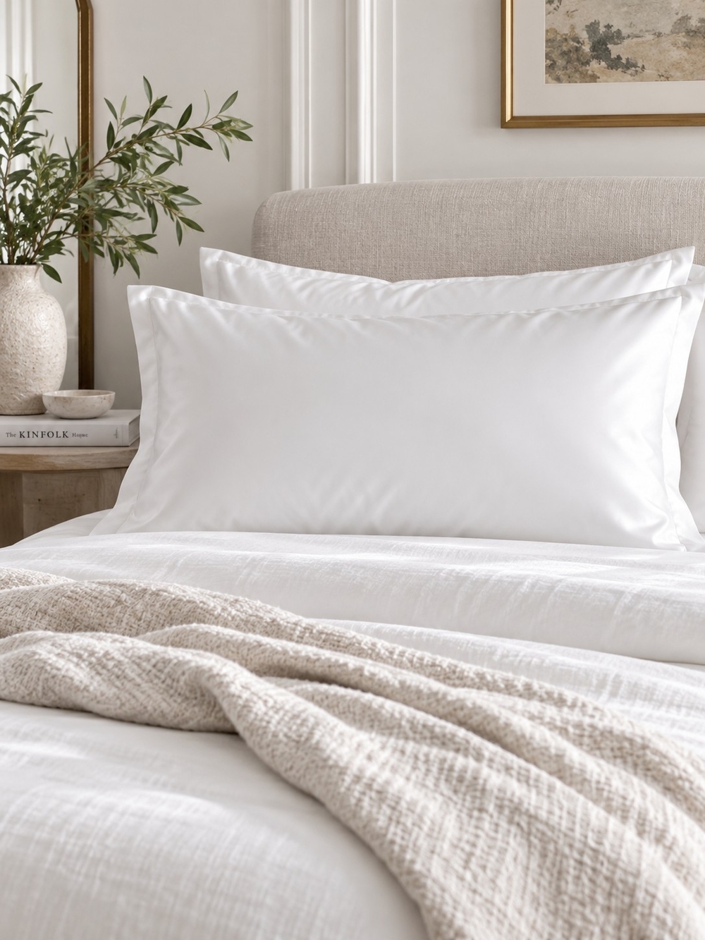 DOZ by Sijo Bamboo King Pillow Shams – Set of 2 – White